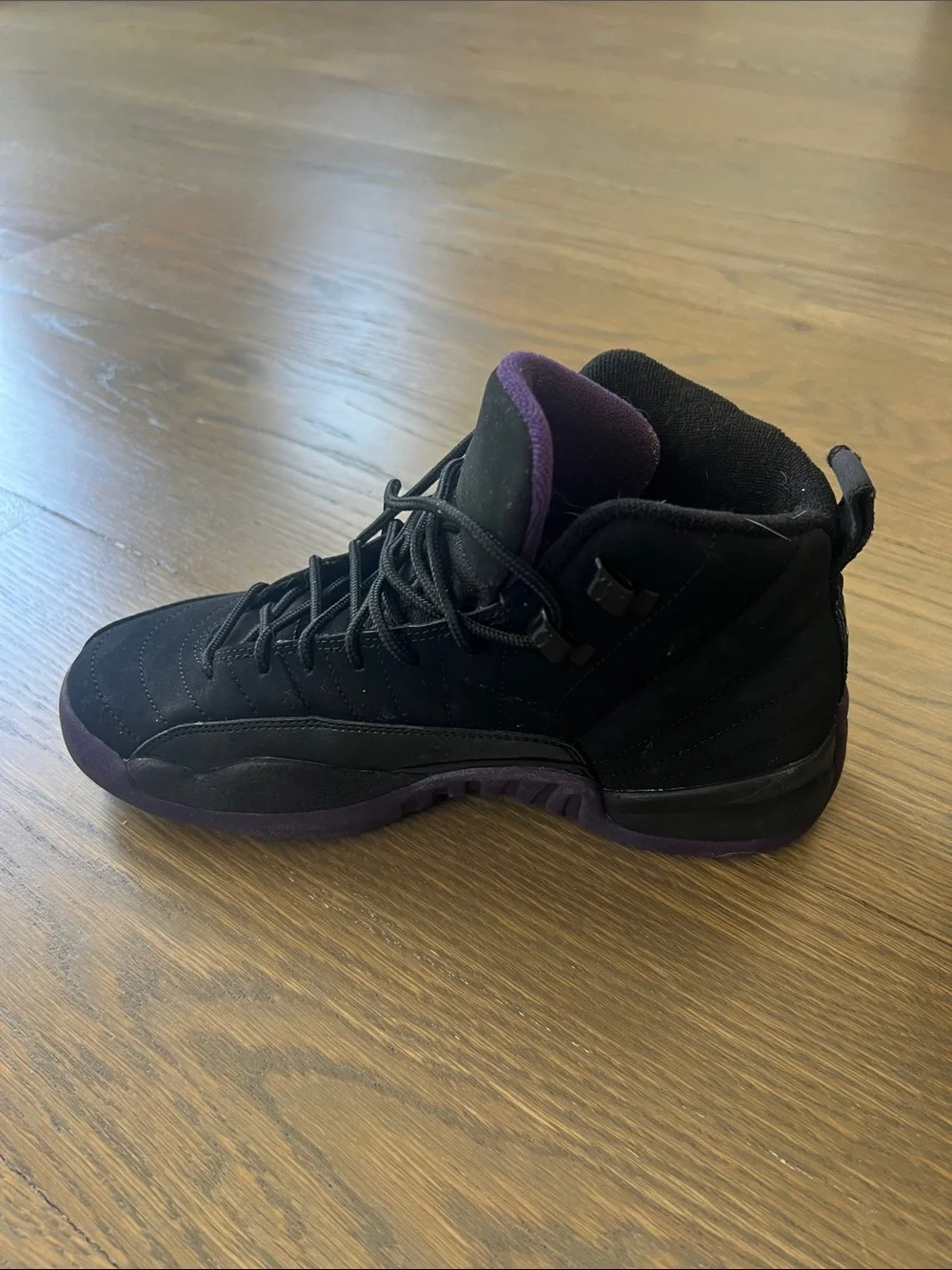 Jordan High-Top Sneakers in Black and Purple
